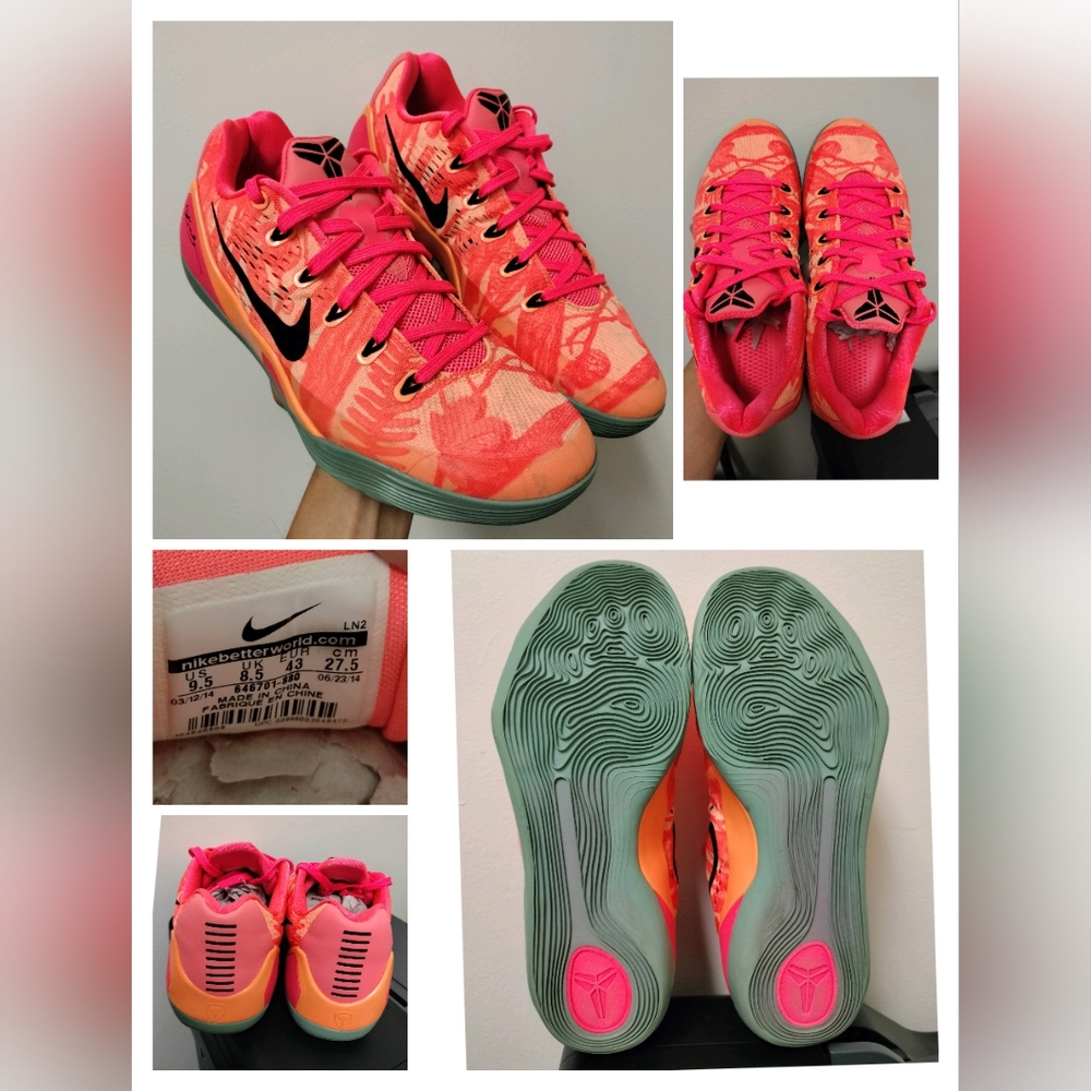Nike Bright Pink and Orange Sneakers